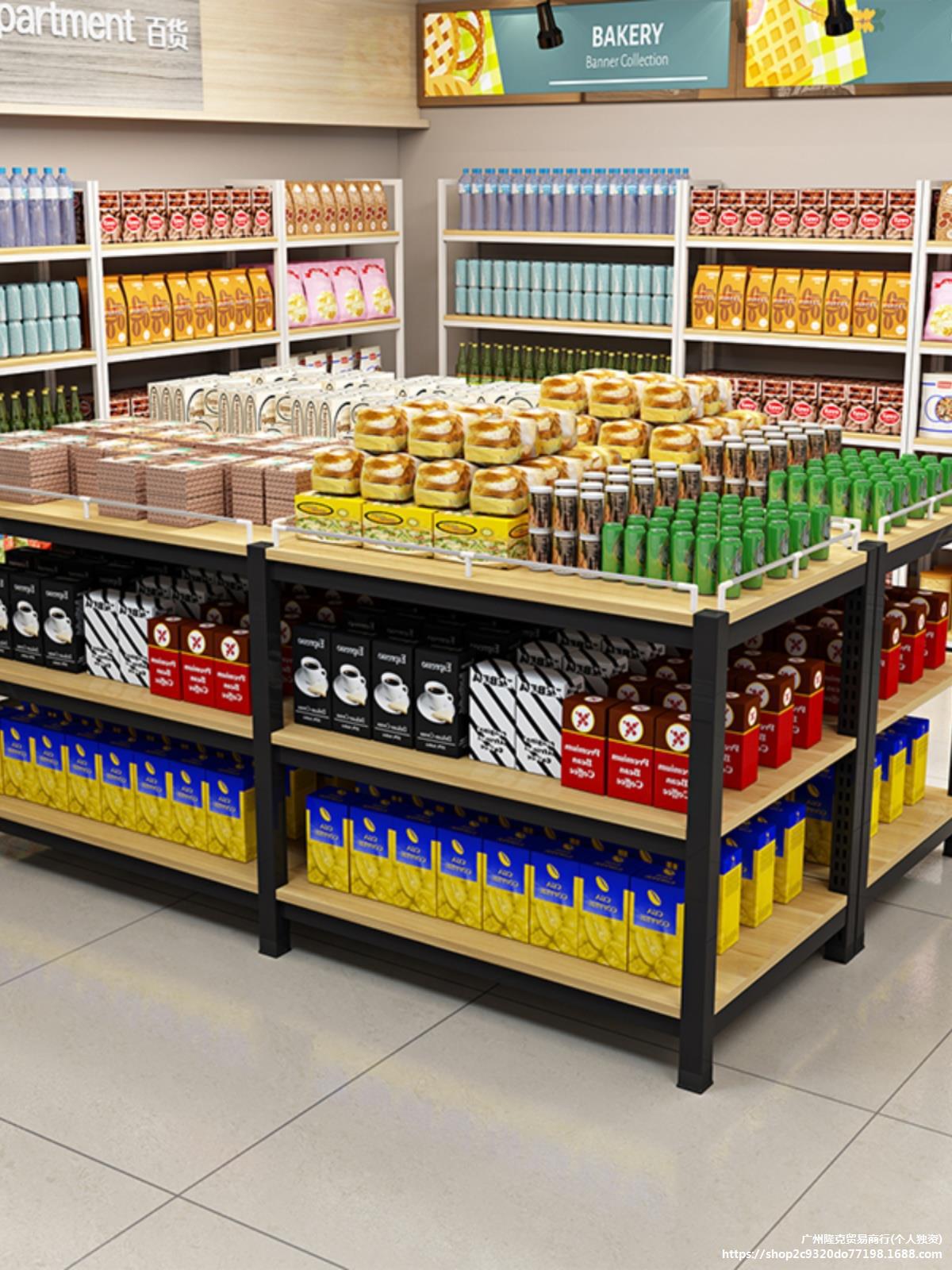 超市堆头货架展示架牛奶粮油堆架展台饮料促销台陈列架礼品垒德株