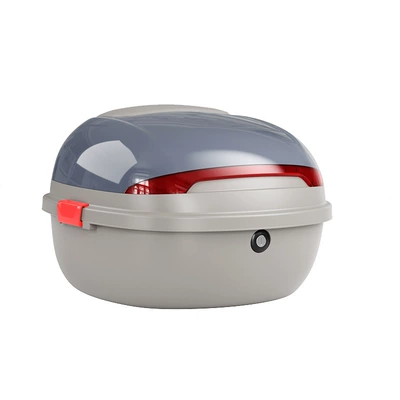 Electric car tail box: Large Tail Box with Buckle - swan-gray-factory-direct-sales-30l-medium-sized-trunk-can-hold-summer-helmet