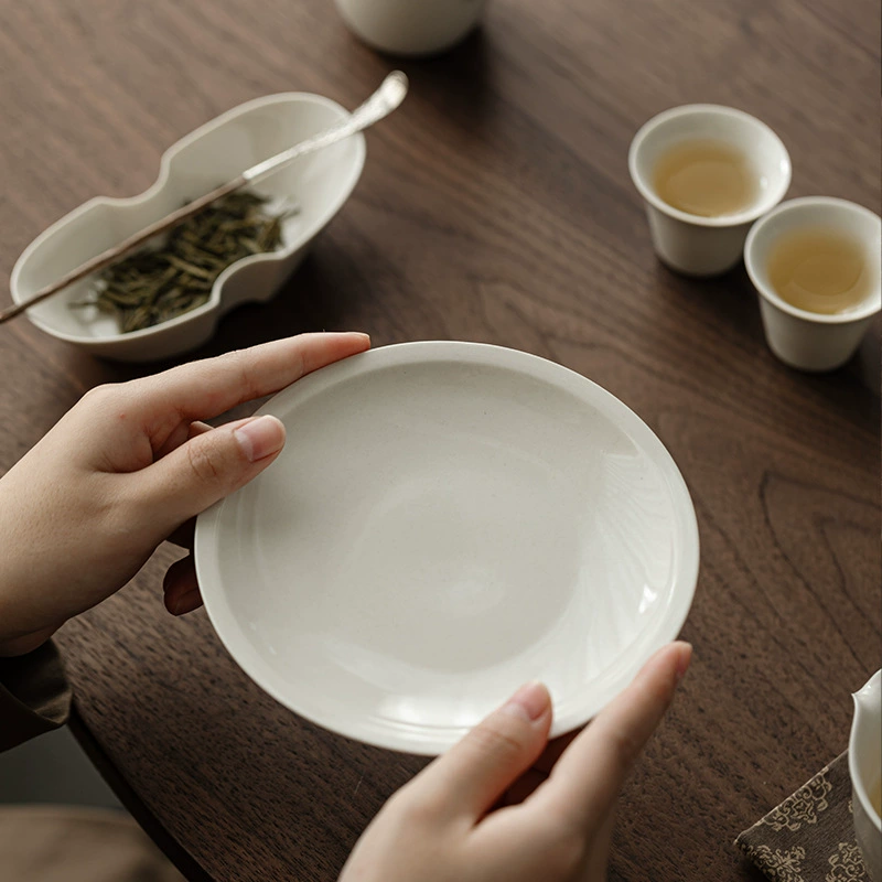 Травяной серый керамический горшок для кунг-фу