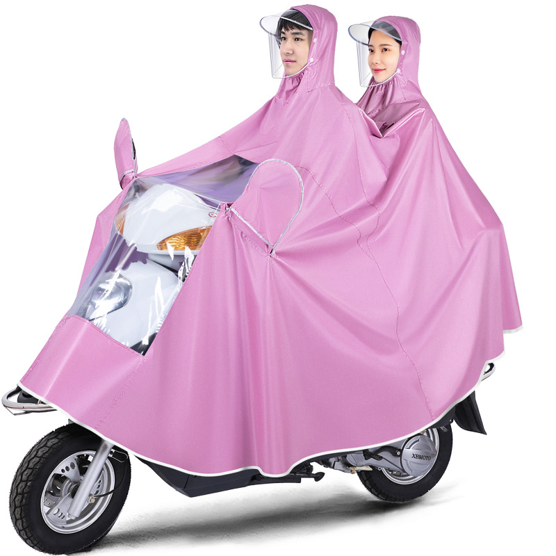 Doble chaqueta de lluvia para automóviles eléctricos padres e hijos 2 personas chaqueta de lluvia para montar en motocicleta eléctrica para aumentar el grosor de la protección de todo el cuerpo largo image 7