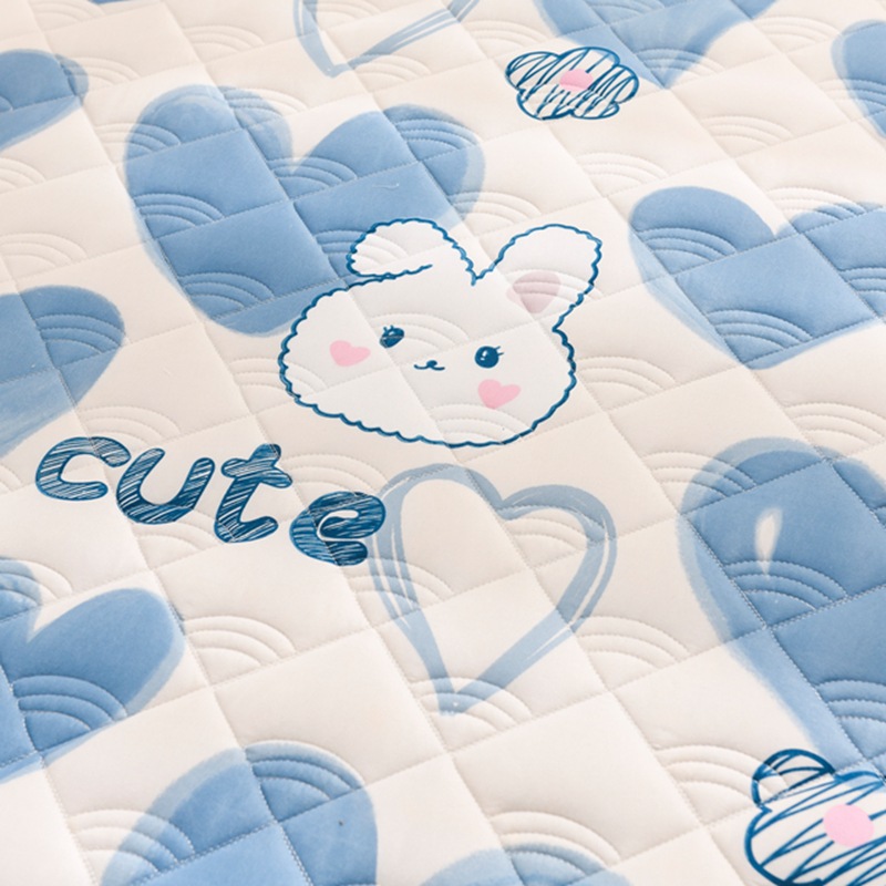 Wholesale Quilted Mattress with Thick Printed Sleep Pad, Skin-friendly Breathable Soft Mattress for Student Dorms and Home, Foldable Mattress