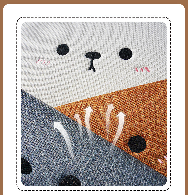 Car Seat Cushion for All Seasons, Cartoon Chunma Seat Cover, Cute Ladies Summer Breathable Rear Three-Piece Seat Cushion