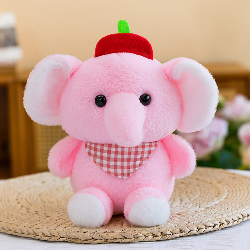 Pink scarf elephant / 20-25cm (single price