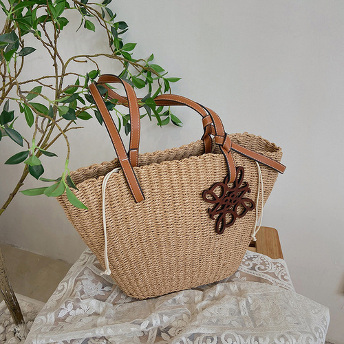 Women's Crossbody Handbag, Straw Woven Bag, Casual Summer Beach Vacation Large Capacity Bag