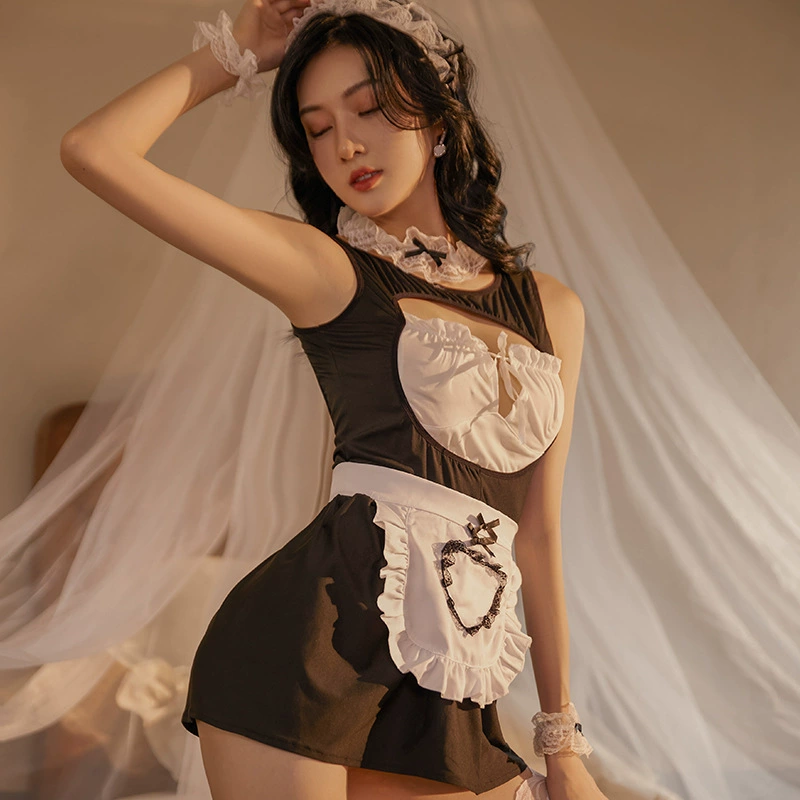 Hengguan 1688 сексуальное нижнее белье сексуальная форма полый соблазн ролевой игры промежность костюм японской горничной оптом