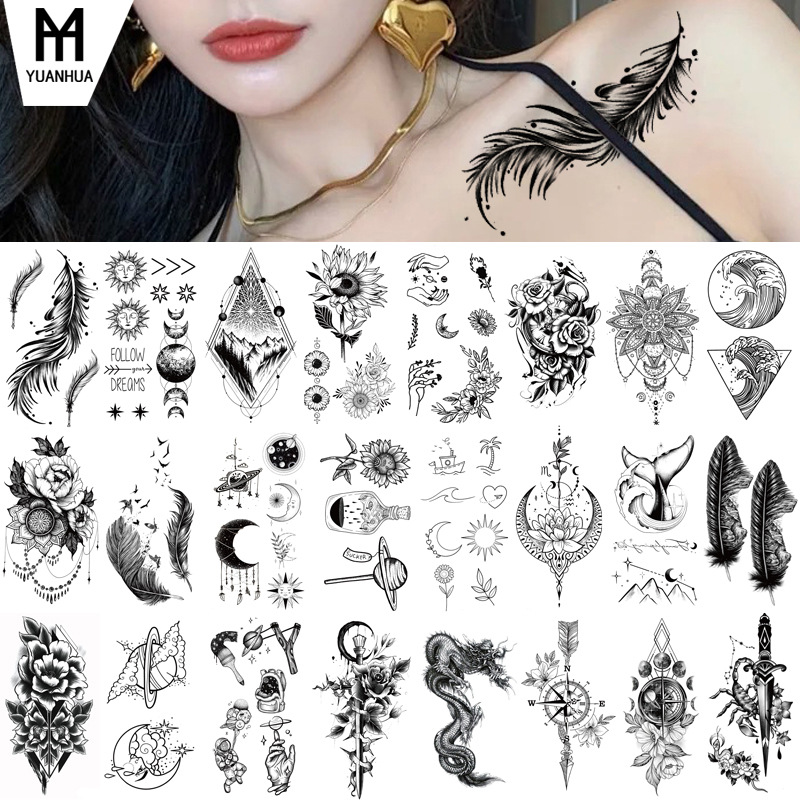 New waterproof small fresh tattoo stickers, color, black and white, more than 1,000 styles available in any combination, manufacturer wholesale