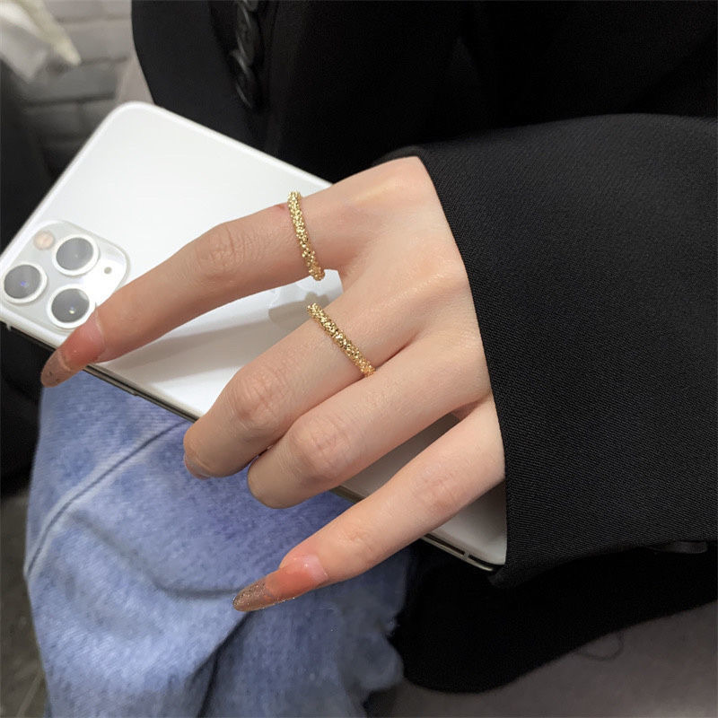 Minimalist Adjustable Designer Ring For Women Silver Statement_voghion.com