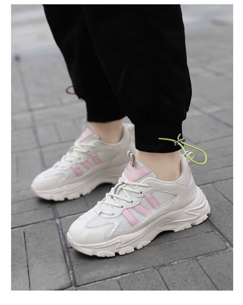 Scarpe da tennis da donna Scarpe da passeggio Scarpe in pelle Scarpe da ginnastica Scarpe da ginnastica sintetiche in mesh facili da pulire_voghion.com