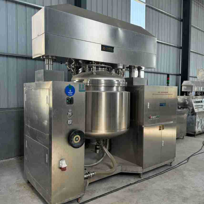 二手乳化锅化妆品设备 高速剪切真空均质乳化机 膏霜乳化锅乳化机