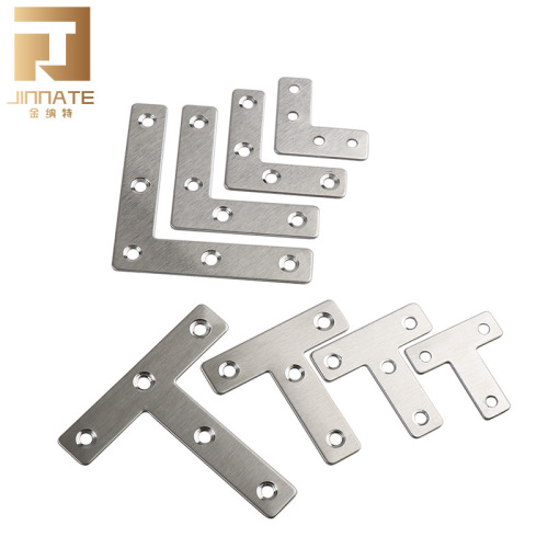 Jinnat stainless steel T-shaped flat corner code plate connector fixed bracket 90-degree L-shaped flat table and chair corner code