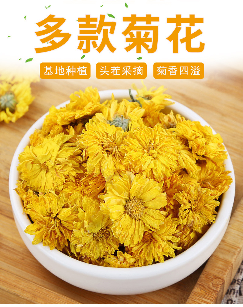 Chrysanthemum Flower Collection (Chrysanthemum morifolium) — Dried Herbal Tea Assortment key features