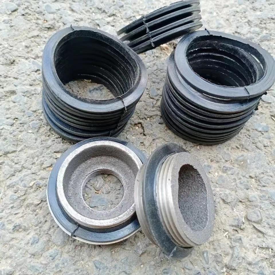 铸铁暖气片黑胶垫子铸铁堵头密封圈DN40一寸半密封垫圈老式铸铁垫