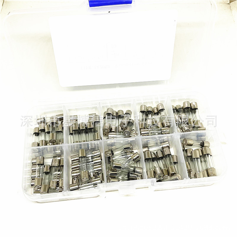 100PCS 5*20玻璃保险丝0.2 0.5A 1A 2A 3A 5A 6A 8A 10A 15A 250V