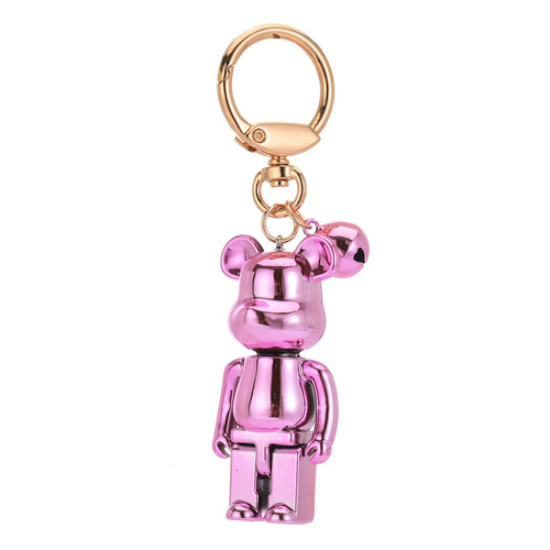 New style acrylic mirror violent bear keychain fashionable men's and women's car key chain pendant bag small pendant