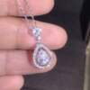 Import diamond pendant, necklace, USA, platinum 950 sample