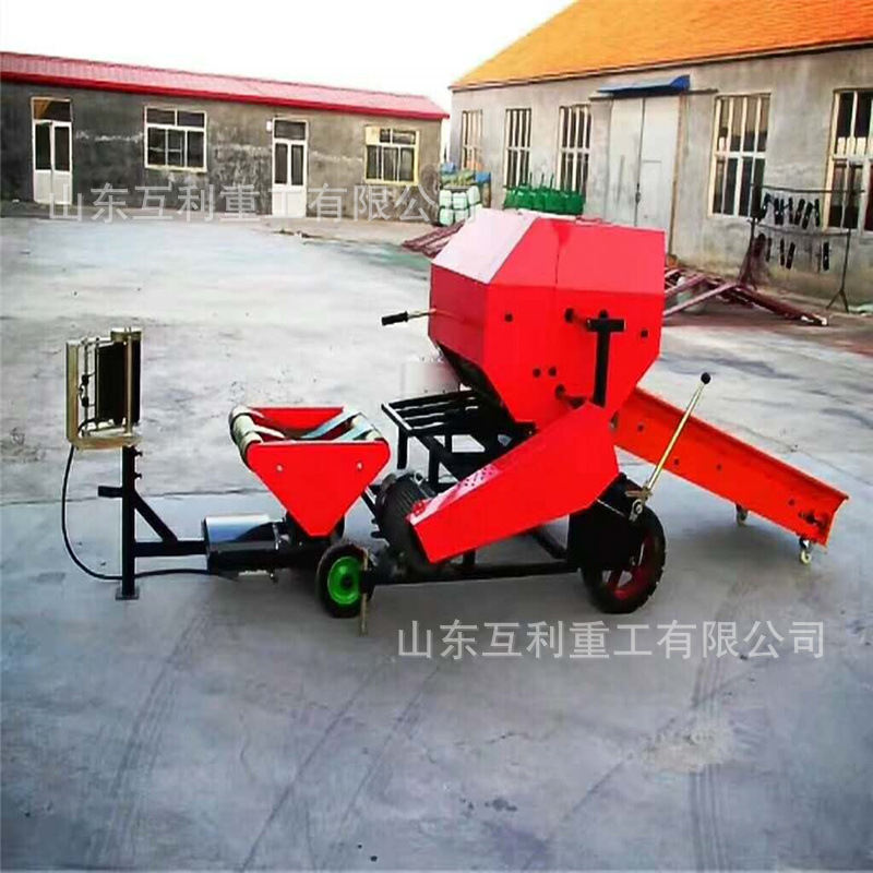 养殖场用自动打捆包膜机 牛羊草料全自动打捆机 牧草打捆包膜机