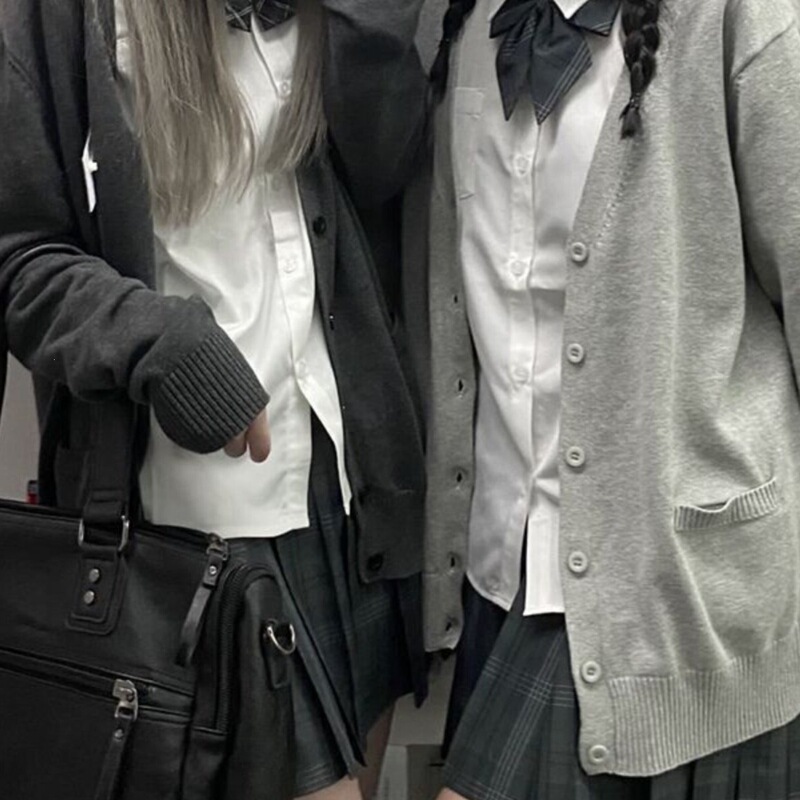 Spring and Autumn Japanese-Style Original Jk Uniform Sweater, Academy Style, School-Supply Feel, Knitted Cardigan, Long-Sleeve, Loose Fit, Export Wholesale