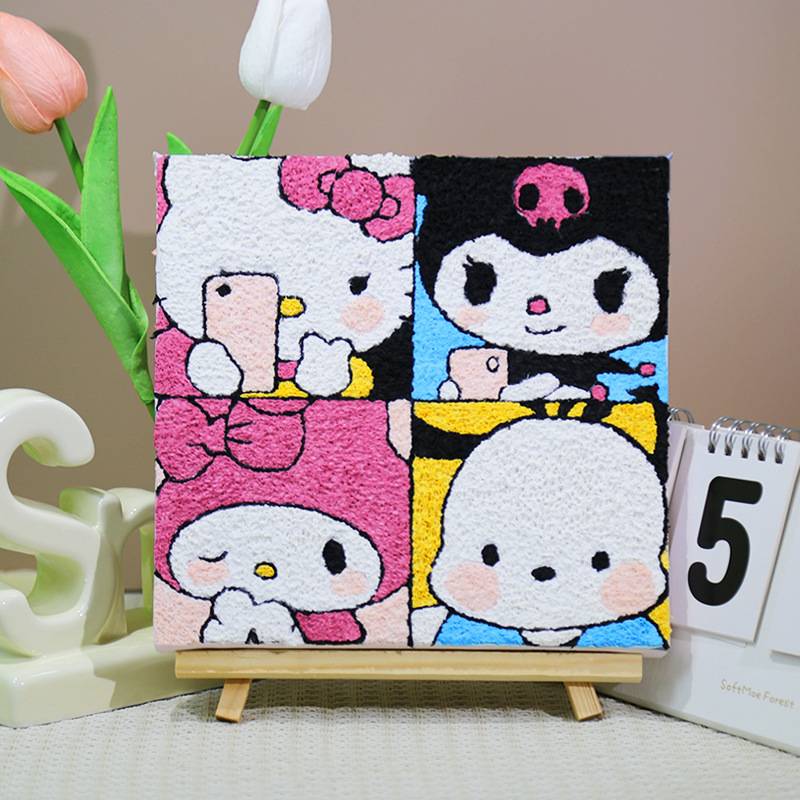 パルプ画diy材料バッグ手作り創意装飾画小学生充填画屋台半製品セット|undefined