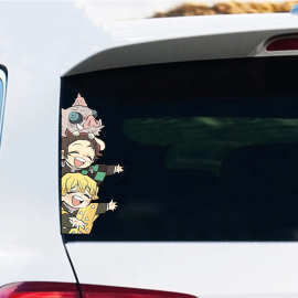 鬼灭之刃动漫卡通汽车贴纸车窗玻璃保险杠车尾划痕遮挡贴笔记本贴