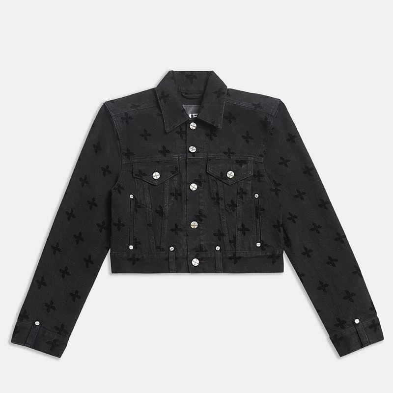 Джинсовая юбка, ретро куртка, бархатные шорты, стиль Chanel