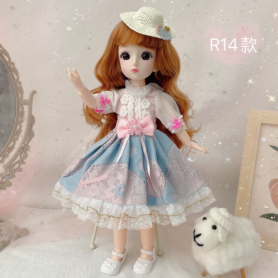 Новая 12-дюймовая 23-дюймовая подвижная кукла Джиллс BJD 30 см 1/6 с макияжем и платьем