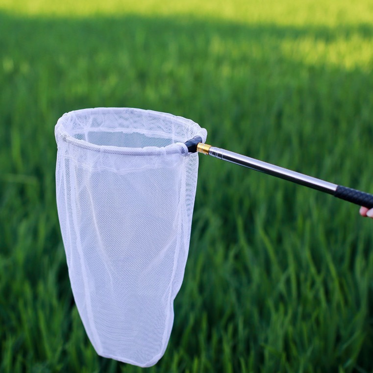 Stainless Steel Telescopic Insect Catching Net Ultra-Short Butterfly Dragonfly Insect Net Bag Foldableing Small Fish Net Tadpole Shrimp Fishing Gear