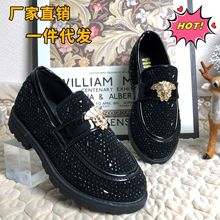 2025新款圣诞韩版钻童皮鞋Childrenleathershoes厂家直销外贸批发