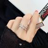 One size fashionable advanced ring, copper jewelry, nail decoration, accessory, light luxury style, high-quality style, on index finger, wholesale