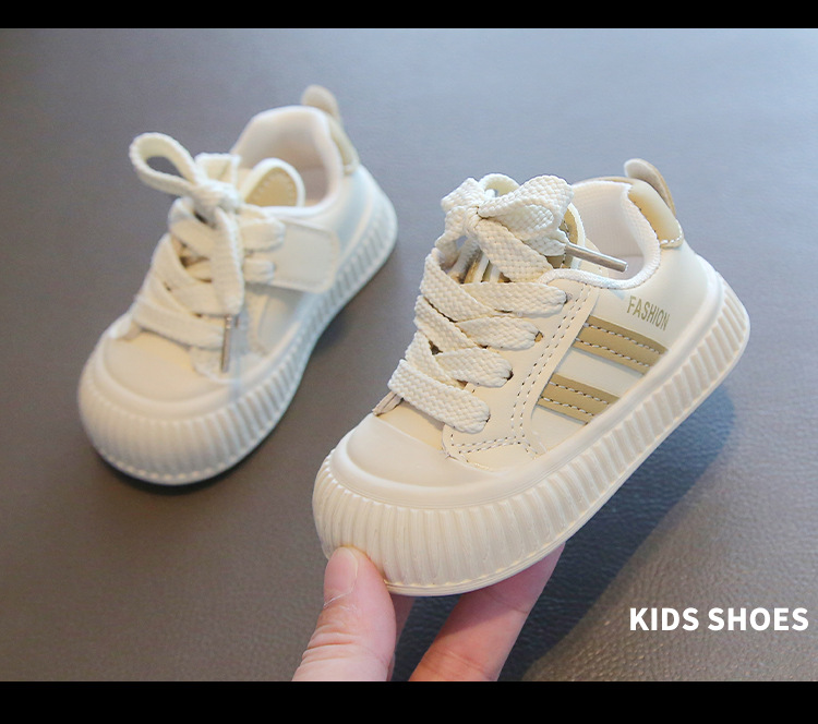 Fréijoer an Hierscht Puppelchersschong mat mëller Sohle, rutschfester Foussgänger, wäiss, virschoulesch Liederuewerfläch fir Kanner_voghion.com