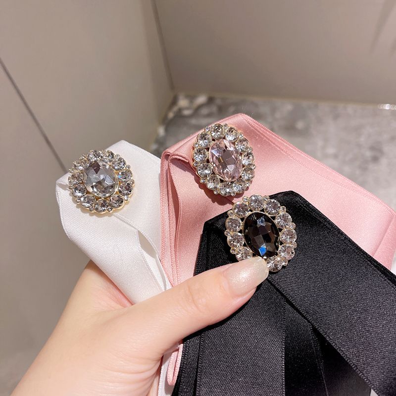 Modische Schleifen-brosche Mit Strass Für Damen_voghion.com