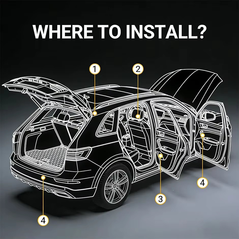 Car Shock-Absorbing Pad Butyl Rubber Self-Adhesive Soundproofing Insulation Cotton Shock Absorption and Noise Reduction Black/Silver