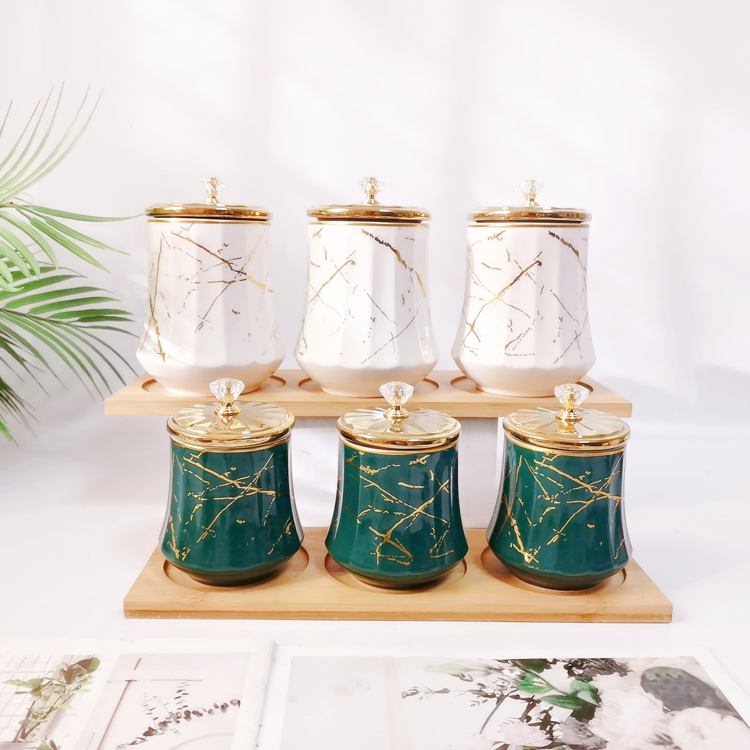 Nueva calabaza de cerámica sellada tarro traje cocina condimento tarro combinación sal azúcar almacenamiento tarro café té tarro