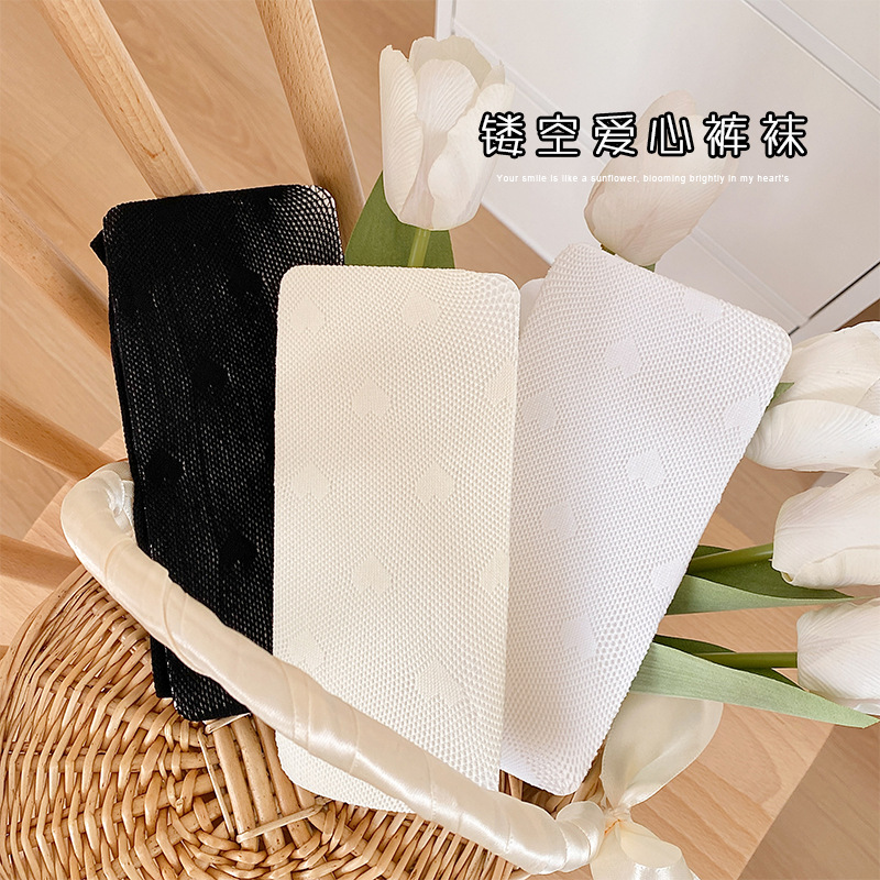 Medias blancas de verano delgadas japonesas Lolita pantalones de malla negra piernas raspadas artefactos