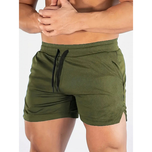 Men's Fitness Shorts Running Training Quick-Drying Mesh Beach Pants Breathable
