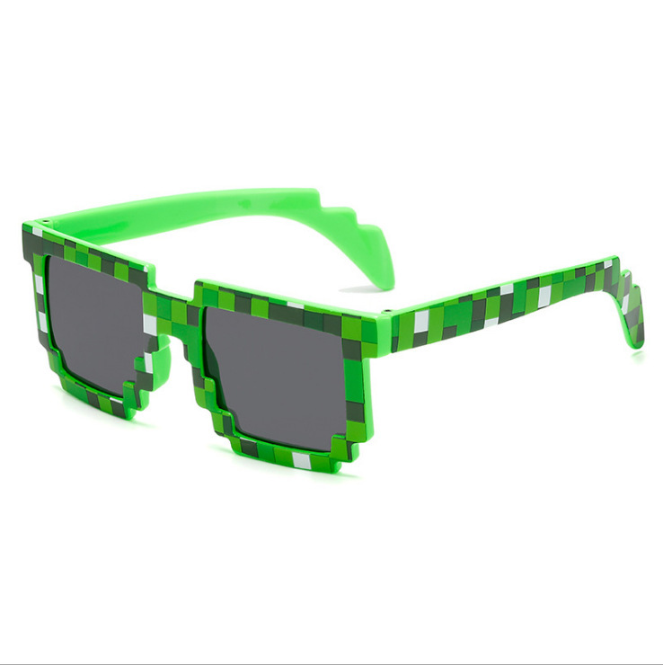新しいモザイクメガネ二次元サングラス Minecraft パーソナリティピクセルサングラス卸売パーティーメガネ爆発|undefined