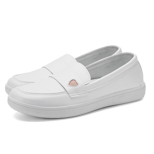 Flat nurse shoes for women in summer casual and comfortable soft sole small white shoes for non-slip breathable special working shoes for medical care