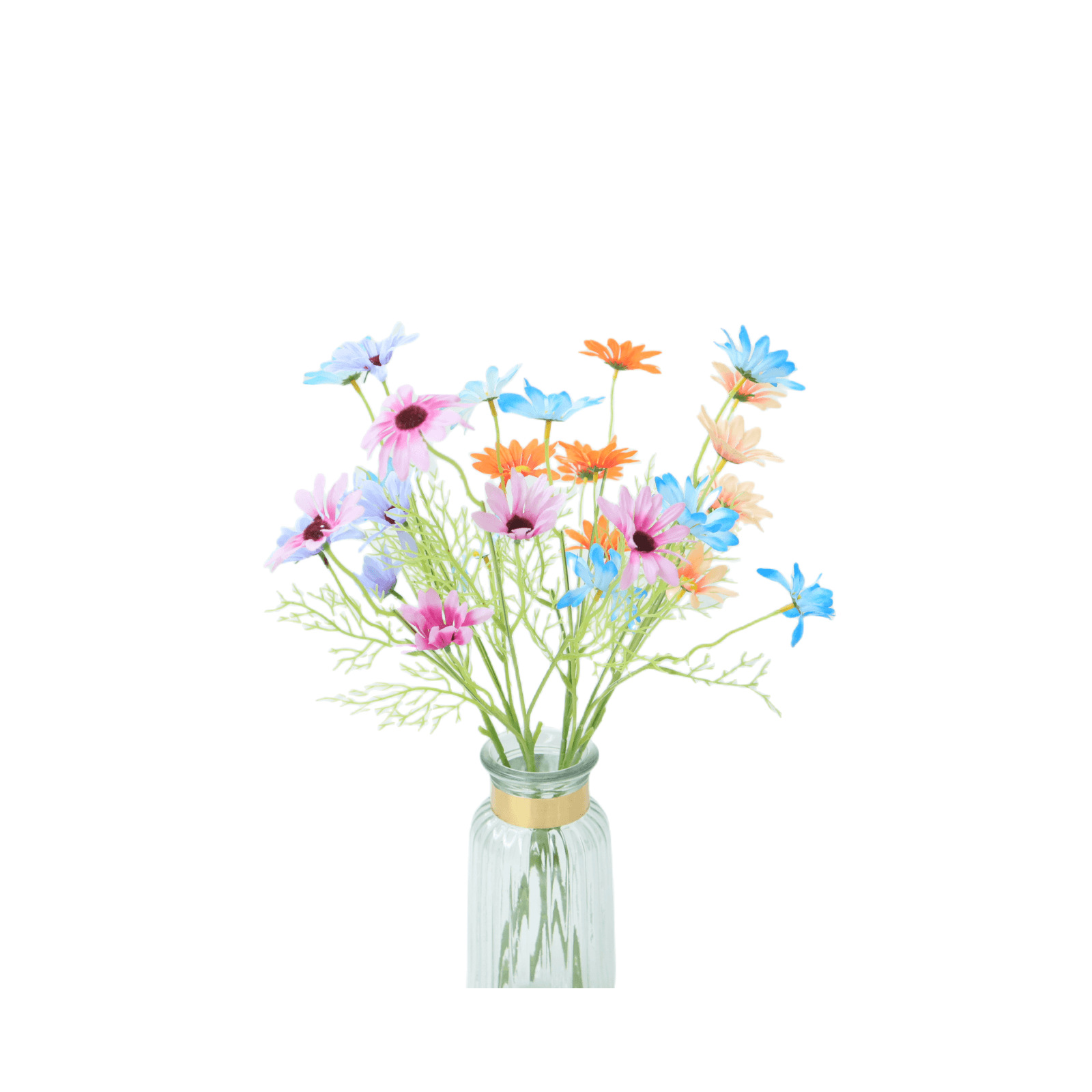 Crisantemo holandés artificial de 5 cabezas para decoración de bodas y hogar, accesorios para fotografía, flores artificiales pequeñas de margarita hechas a mano al por mayor.