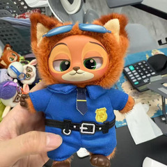 新品 疯狂动物城 搪胶毛绒盲盒网红爆款挂件玩偶潮玩手办脸皮配件