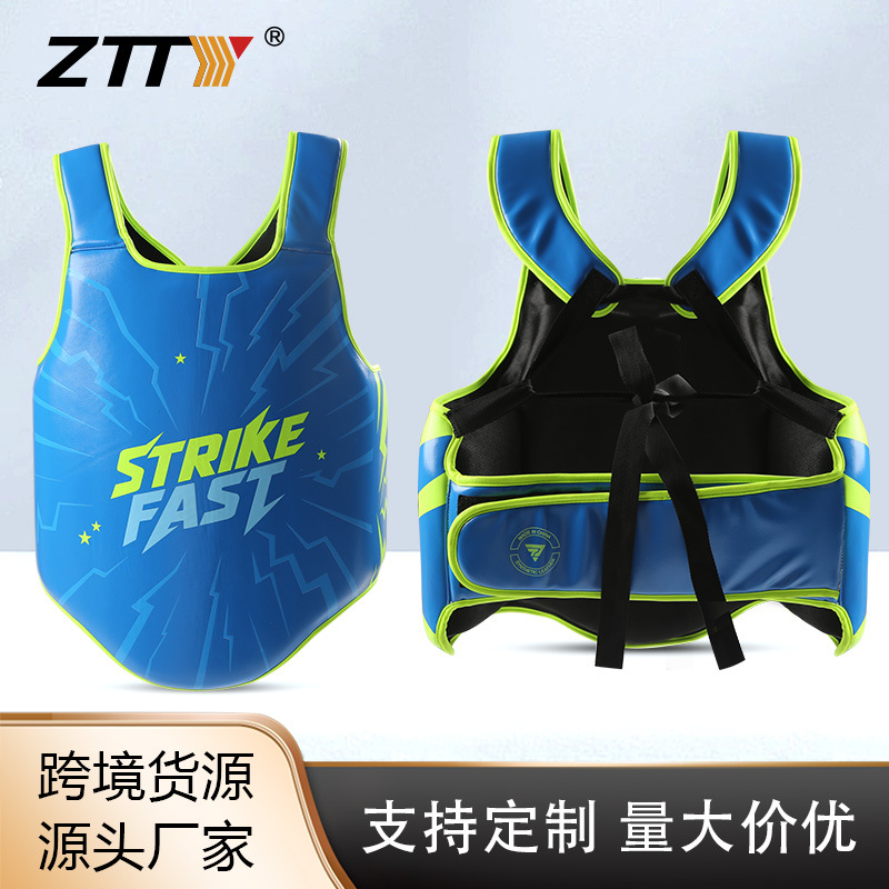 Ztty Boxing Chest Protector Thickeneded Adult and Kidsren Competition Chest Protector Fighting Sanda Taekwondo Karate Boxing Protective Gear