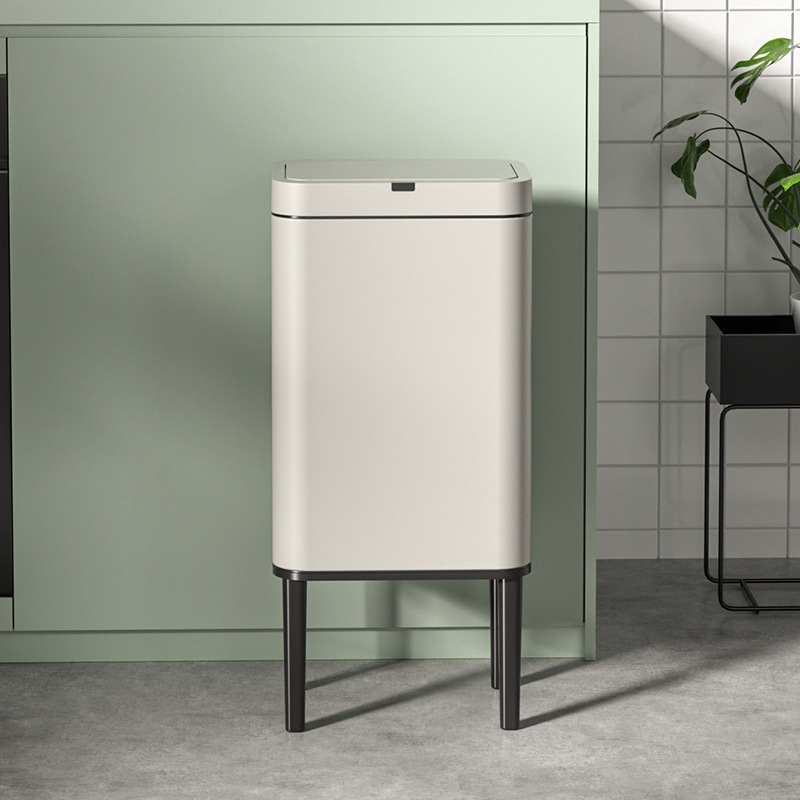 Smart Sensor Trash Can for Home Kitchen Living Room Bathroom Toilet Office High Leg with Lid and Legs Large Capacity