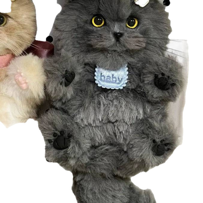 可爱扭扭棒高颜值猫咪手工diy编织材料包桌面摆件包包挂件送朋友|undefined