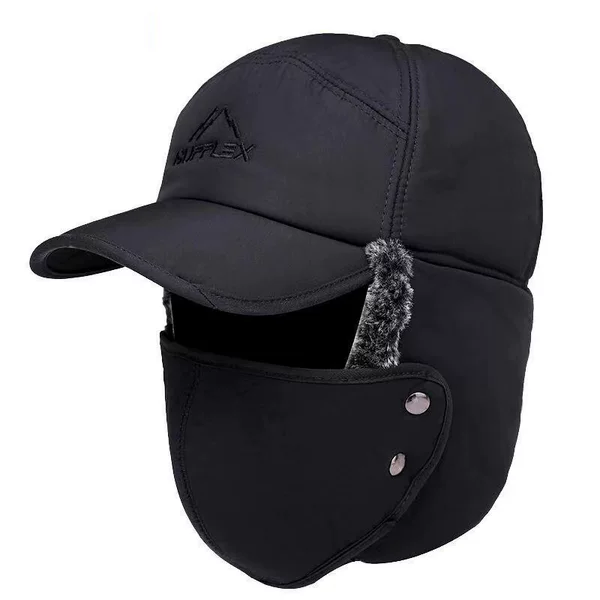 Cross-border autumn and winter fleece-lined iceberg Lei Feng hat for men, middle-aged and elderly, outdoor cycling thickened warm cotton hat