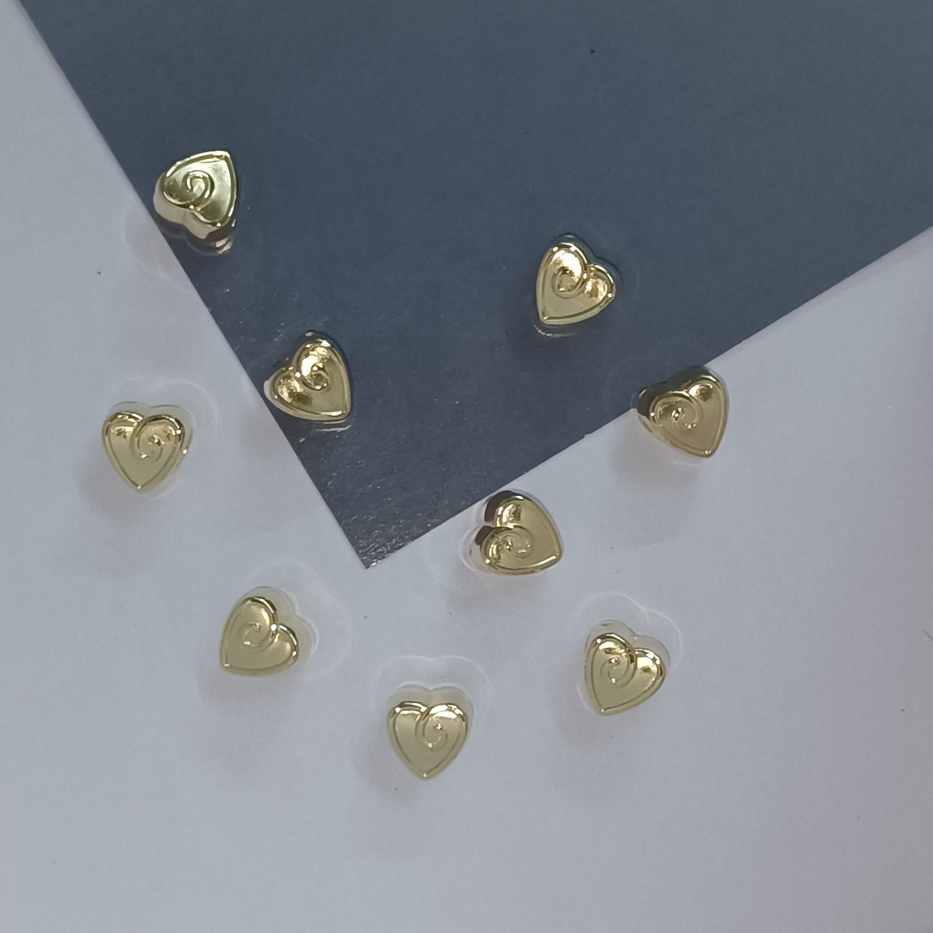 潘家多拉CCB大孔爱心花纹DIY配件白K kc uv珠串珠手链饰品6085详情4