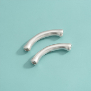 S999 Pure Silver 3D HarD Silver Plain Silver HanD BranD Elbow DIY HanD-woven Rope Crystal Bracelet Bracelet Connector Accessories
