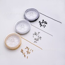 跨境波仔链304不锈钢球珠链串珠项链diy金属卷装波珠链子吊牌