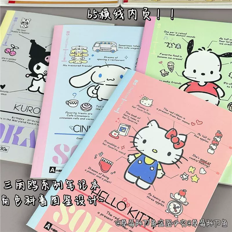 Sanrio, ноутбук, японская милая книга, высококачественный блокнот