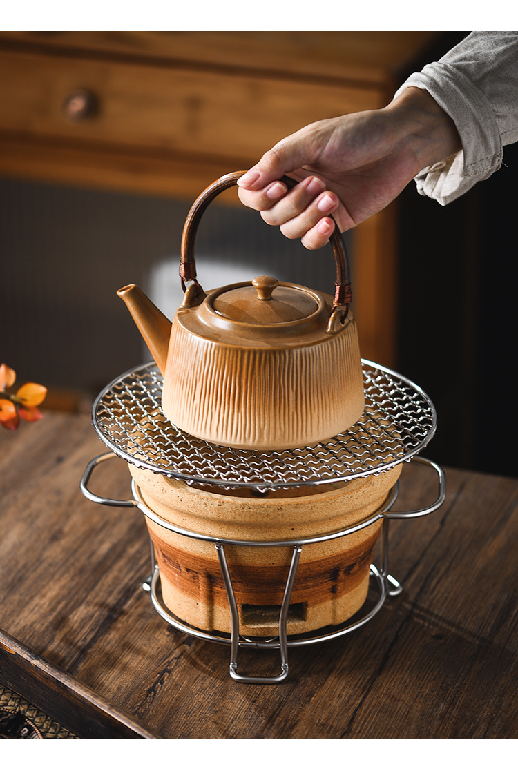 围炉煮茶陶土炭炉日式户外老式打边炉火锅家用围炉红泥酒精烧烤炉 pic 14