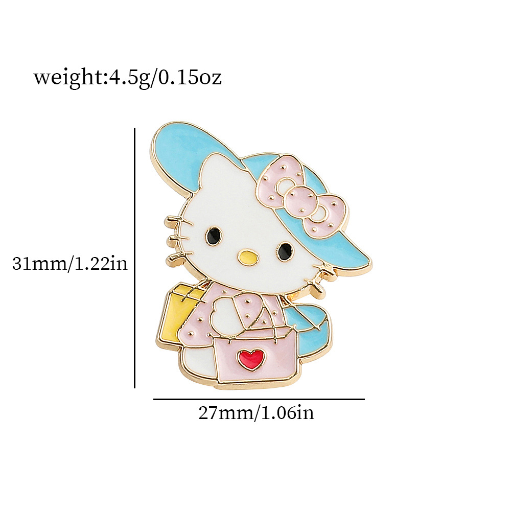Venta caliente cien Sanrio serie de metal broche de dibujos animados coolomi Yugui perro KT gato todo-fósforo de moda insignia