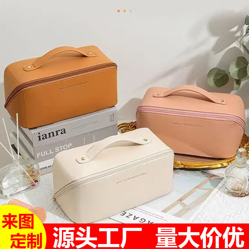 Bolsa de maquillaje de almohada de alto valor facial, bolsa de órgano, bolsa de almacenamiento portátil de viaje portátil, bolsa de lavado gruesa