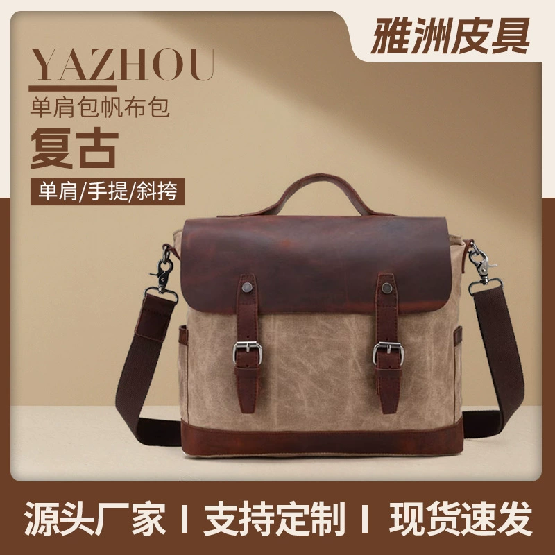 Ретроф bag однорядная сумка на одно плечо, сумка для мужчин и женщин, сумка для телефона, ноутбук, водонепроницаемая школьная сумка